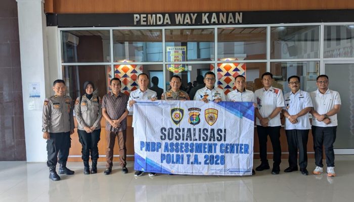 Kabag Binkar Biro SDM Polda Lampung Sosialisasi PNBP Assessment Center Polri di Pemda Way Kanan